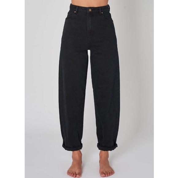 NEW ROLLA’S Genie Black Barrel Leg Jeans | size 24 - Picture 5 of 6